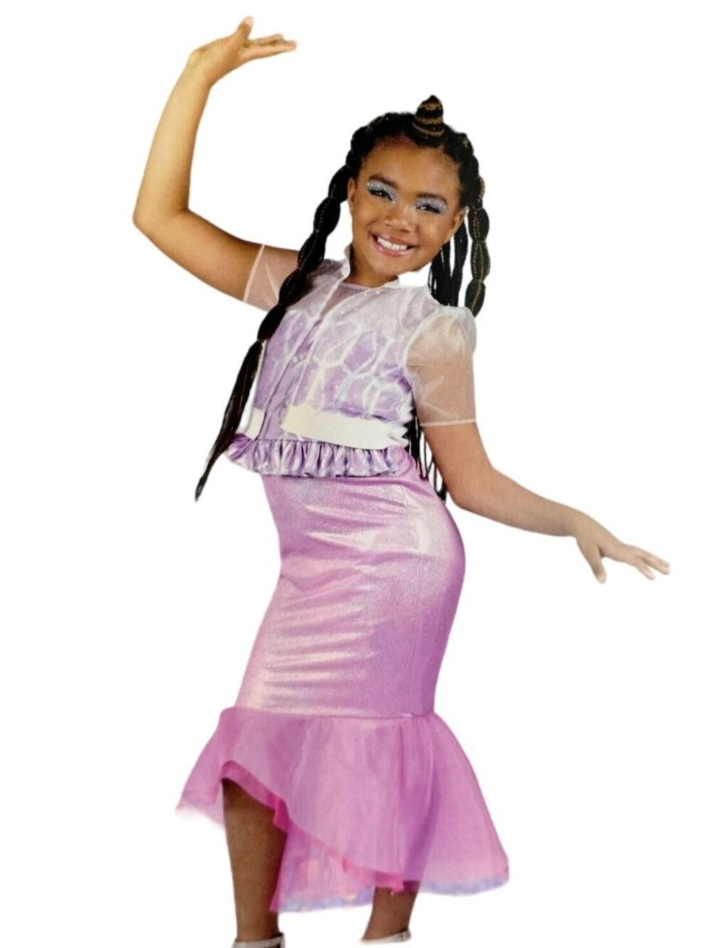 Mermaze Mermaidz Girls S (6/6X) Kishiko Mermaid Dress Halloween Costume